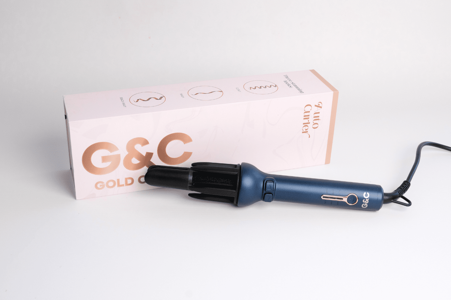 G&C Auto Curler, Blowout & Care Bundle – professional hair tool by Gold Class G&C automatic hair curler