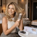 G&C Mini Blowout Brush | Travel Hair Styling bundle with Heat Protection – professional hair tool by Gold Class G&C