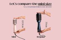 G&C Mini Blowout Brush – Dual Voltage Travel small Dryer Brush – professional hair tool by Gold Class G&C