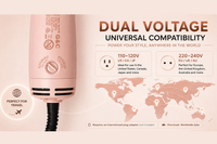 Mini Blowout Brush Dual Voltage Travel small Dryer Brush G&C – professional hair tool by Gold Class G&C