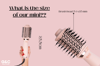 G&C Mini Blowout Brush – Dual Voltage Travel small Dryer Brush – professional hair tool by Gold Class G&C