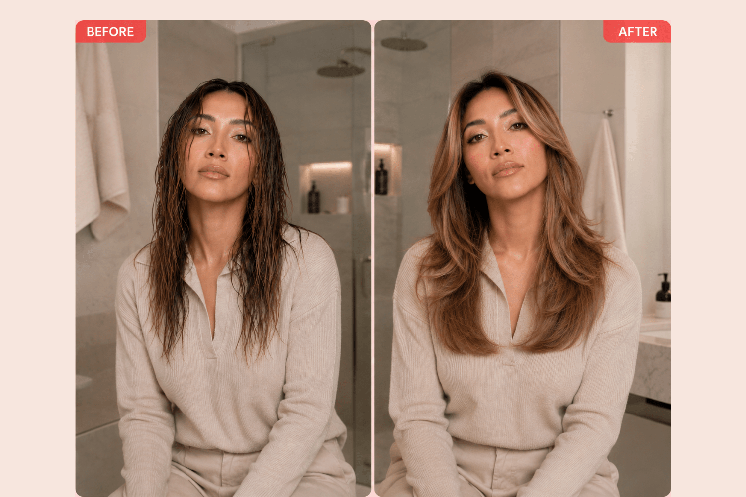 Mini Blowout Brush Dual Voltage Travel small Dryer Brush G&C – professional hair tool by Gold Class G&C