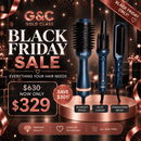 G&C Ultimate Styling Bundle - Auto Curler + Blowout Brush + Straightener Brush – professional hair tool by Gold Class G&C